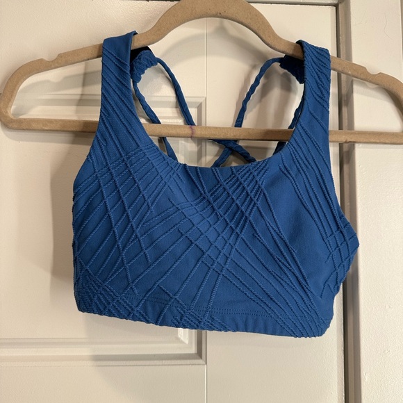 Onzie Blue Textured Sports Bra Size Small - Picture 1 of 2